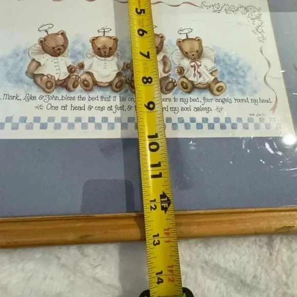 Vintage 1988 Bears Matthew Mark Luke & John Praying Guardian Angel Art Nursery - Picture 10 of 10